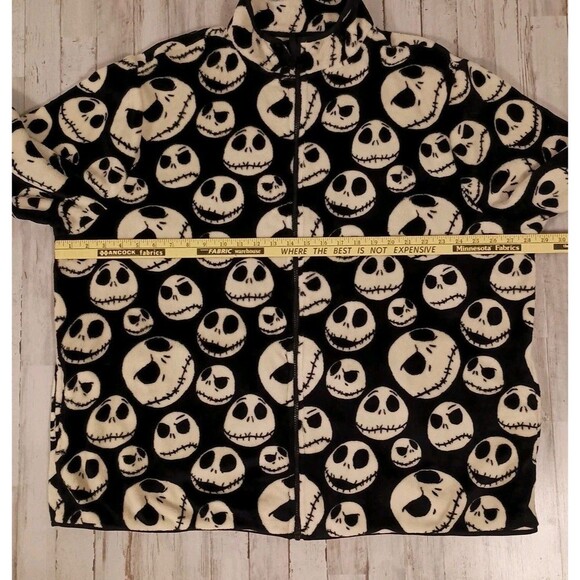 Disney Nightmare Before Christmas Jack Skellington Fleece Jacket Size XXL Zip-Up - Picture 13 of 13